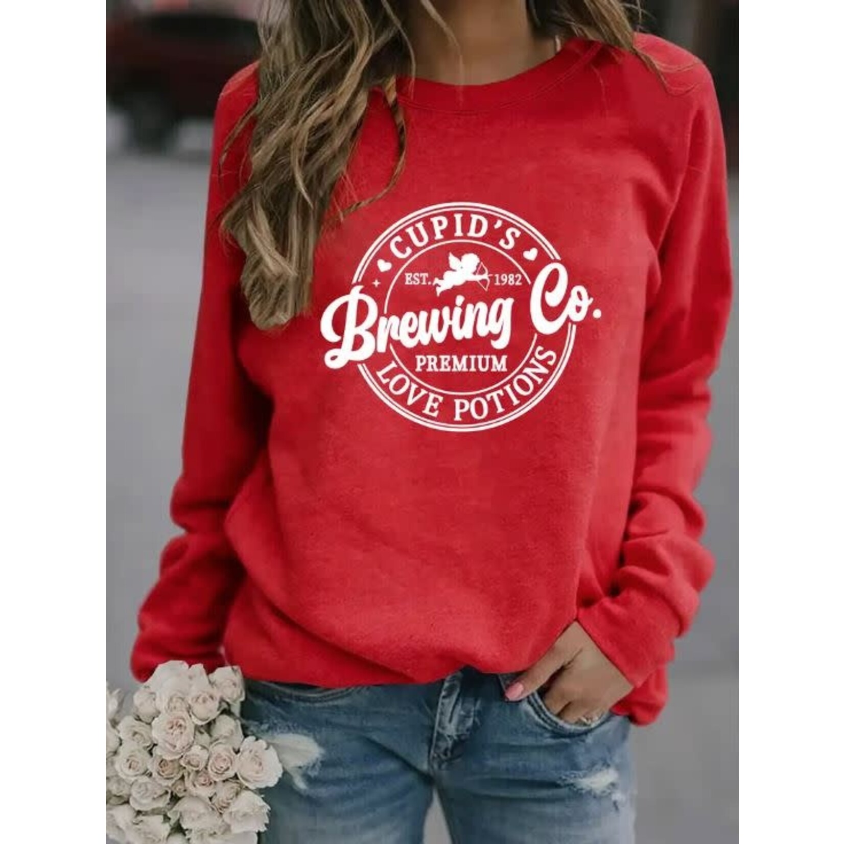 GGS Cupid's Brewing Co Long Sleeve Top Red