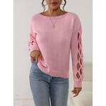GGS Marti Sleeve Cutout Sweater Pink