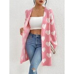 GGS Hearts Open Cardigan Pink