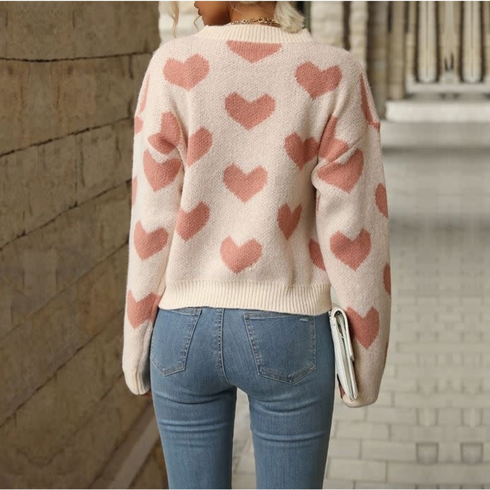 GGS Heart Print Sweater