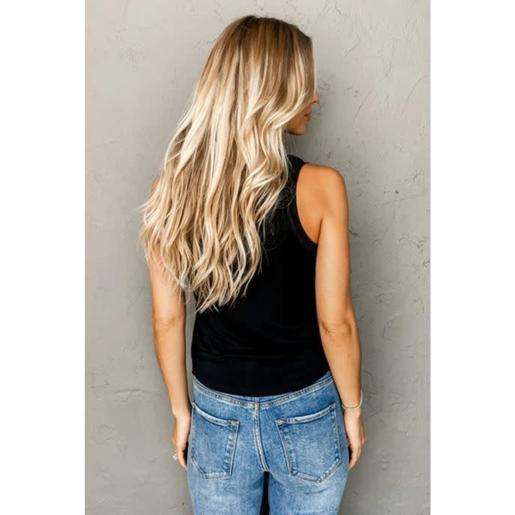 GGS Faux Leather Crewneck Tank
