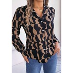 GGS Geo Print Button Down Blouse