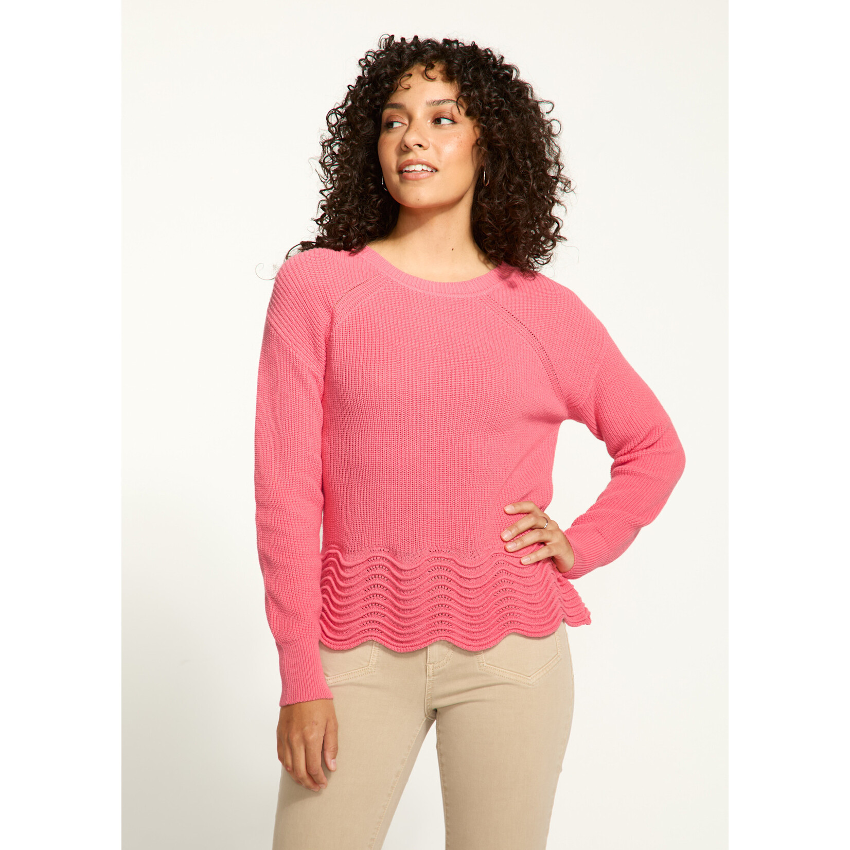 FDJ Scalloped Hem Sweater