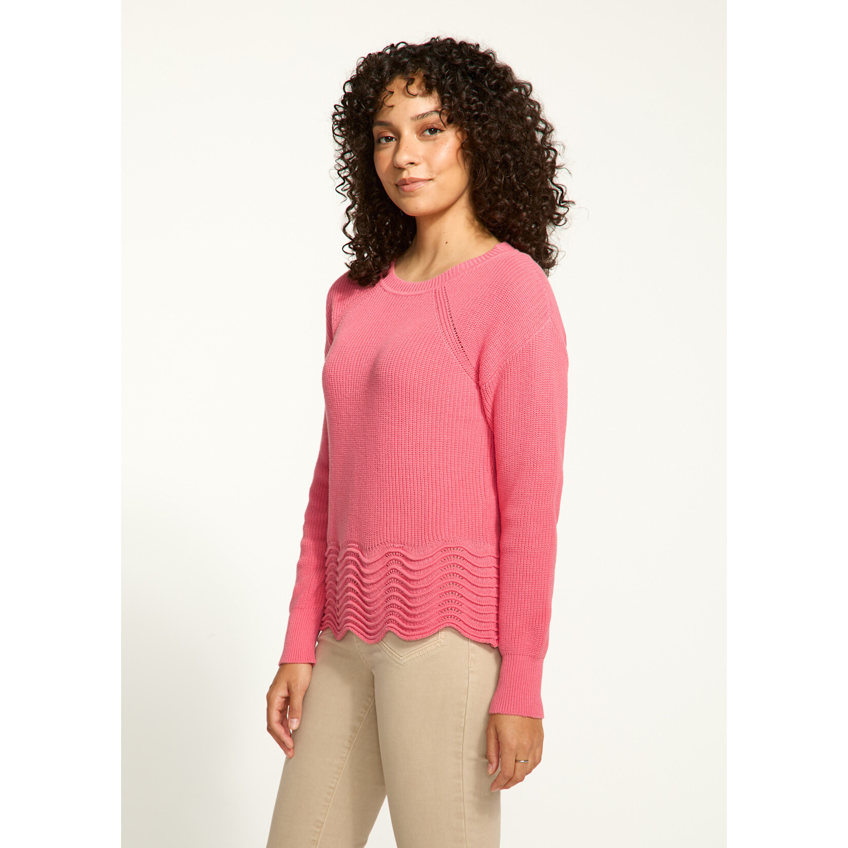 FDJ Scalloped Hem Sweater