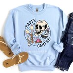 Royal Blush Happy Camper Sweatshirt Light Blue