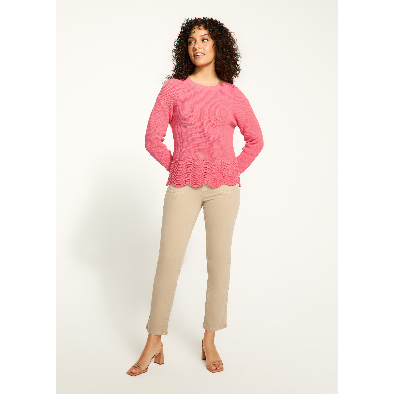 FDJ Scalloped Hem Sweater