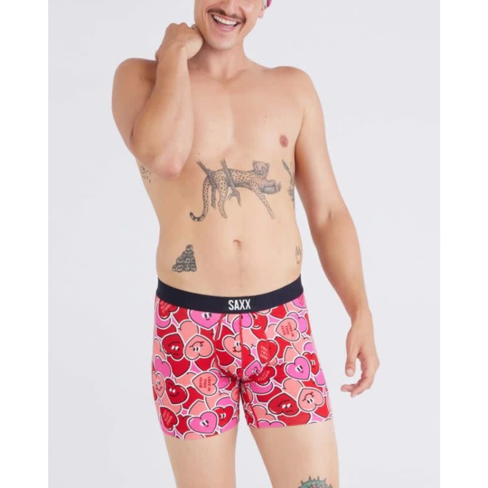 SAXX Vibe Boxer Brief Whole Lotta Love Red