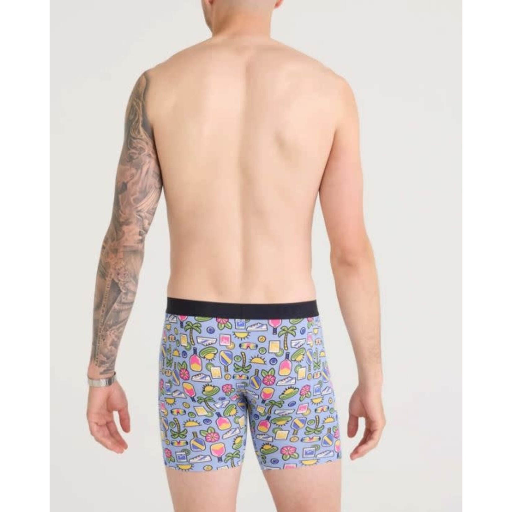 SAXX Vibe Xtra Boxer Brief Pickleball Paradise Blue