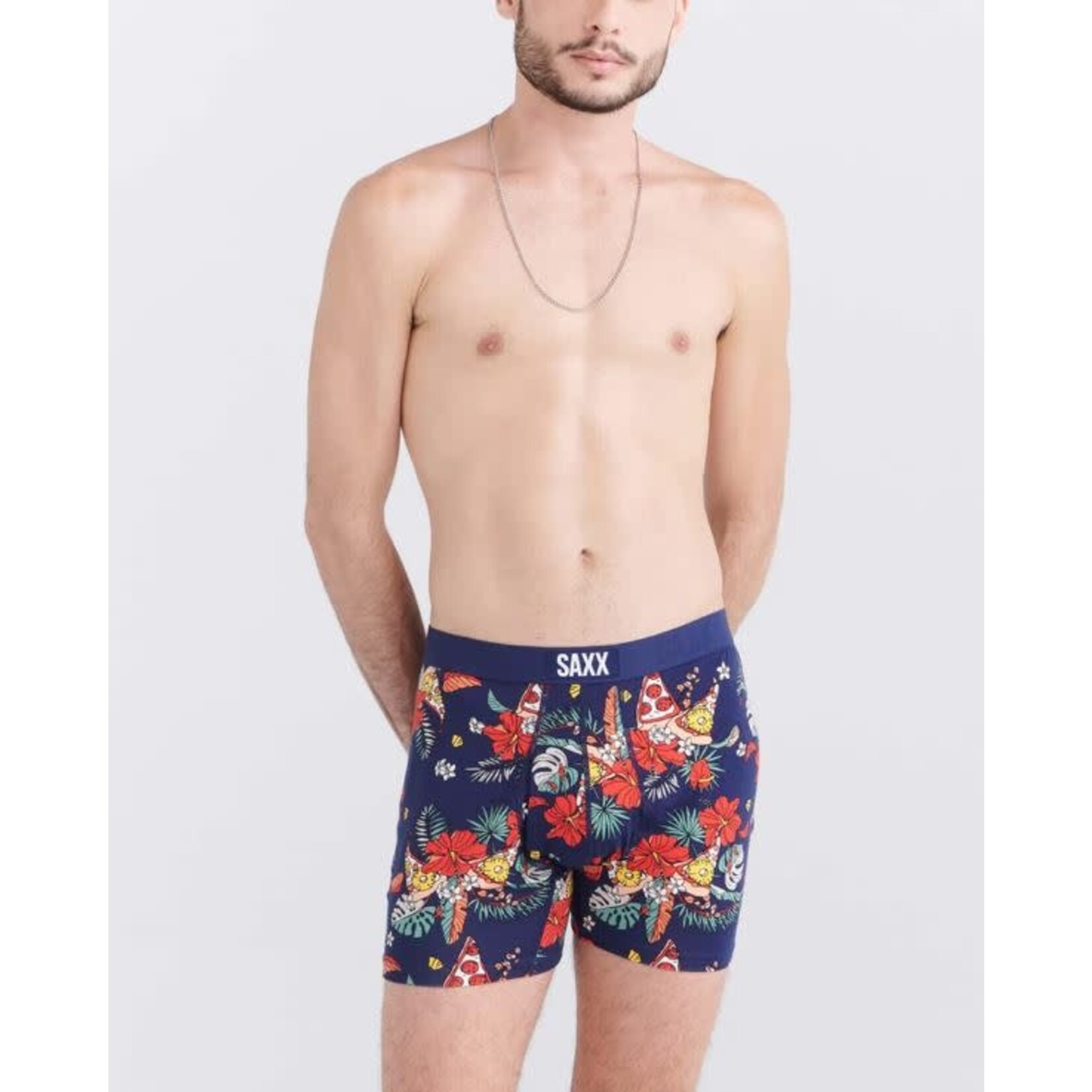 SAXX Ultra Boxer Brief Hawaiian Pizza Navy