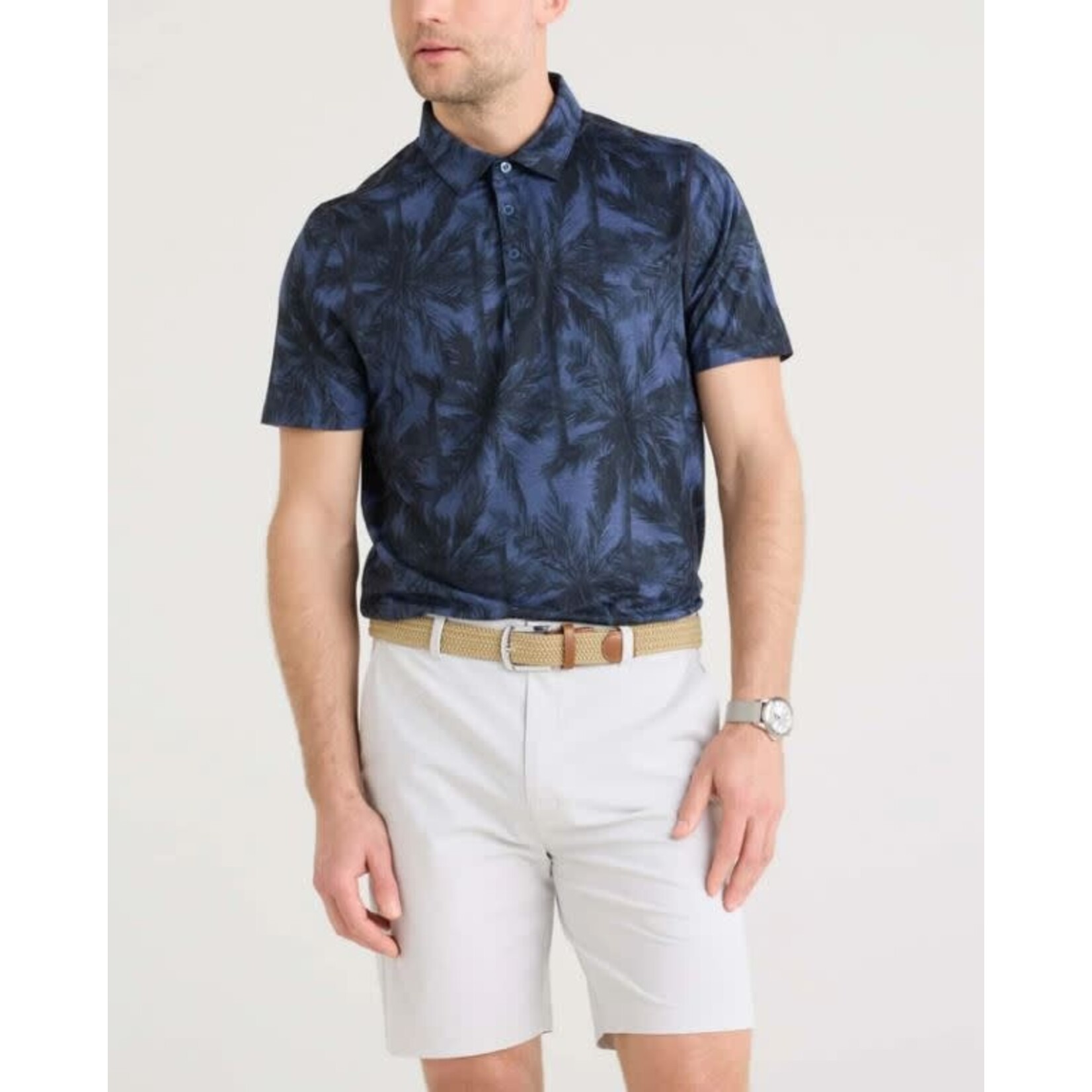 SAXX Droptemp All Day Polo Vacation Vibes Dark Denim