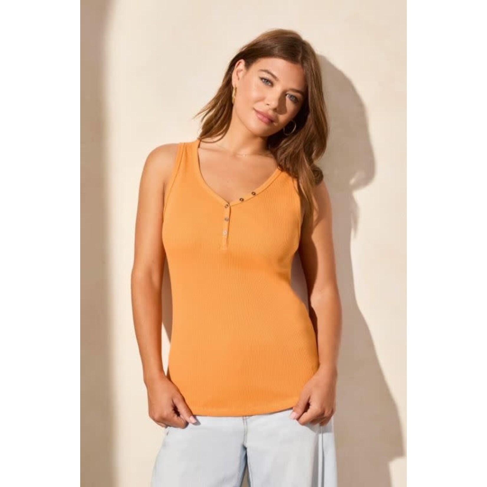 Tribal Henley Tank Top