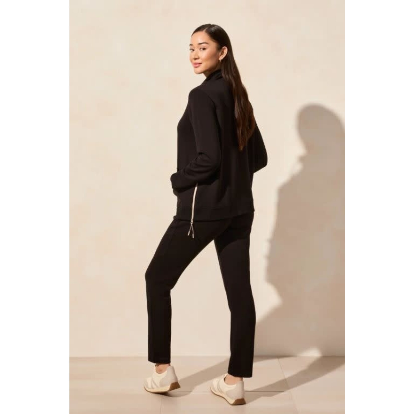 Tribal Mock Neck Zip Up