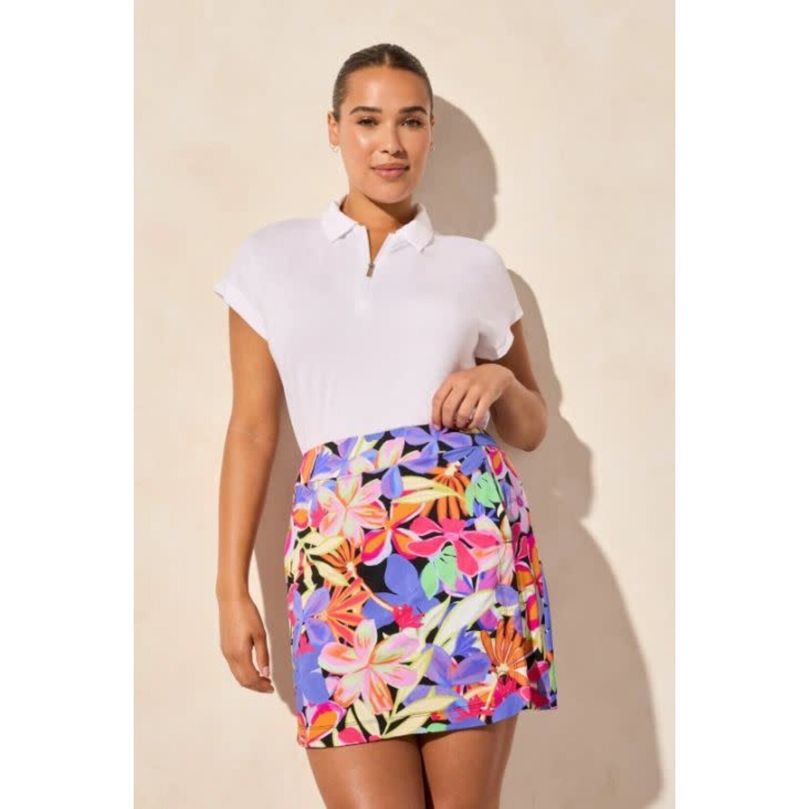 Tribal Printed Pull On Skort