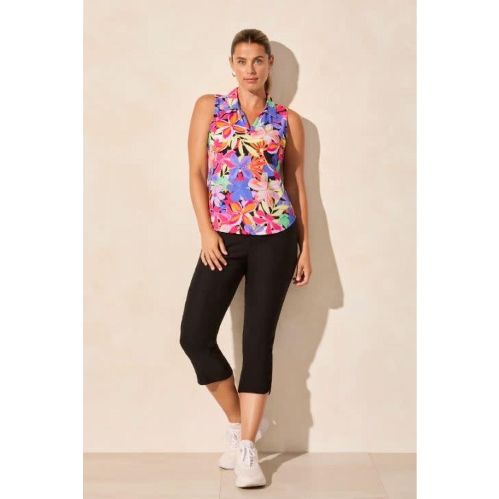 Tribal Sleeveless Polo Top