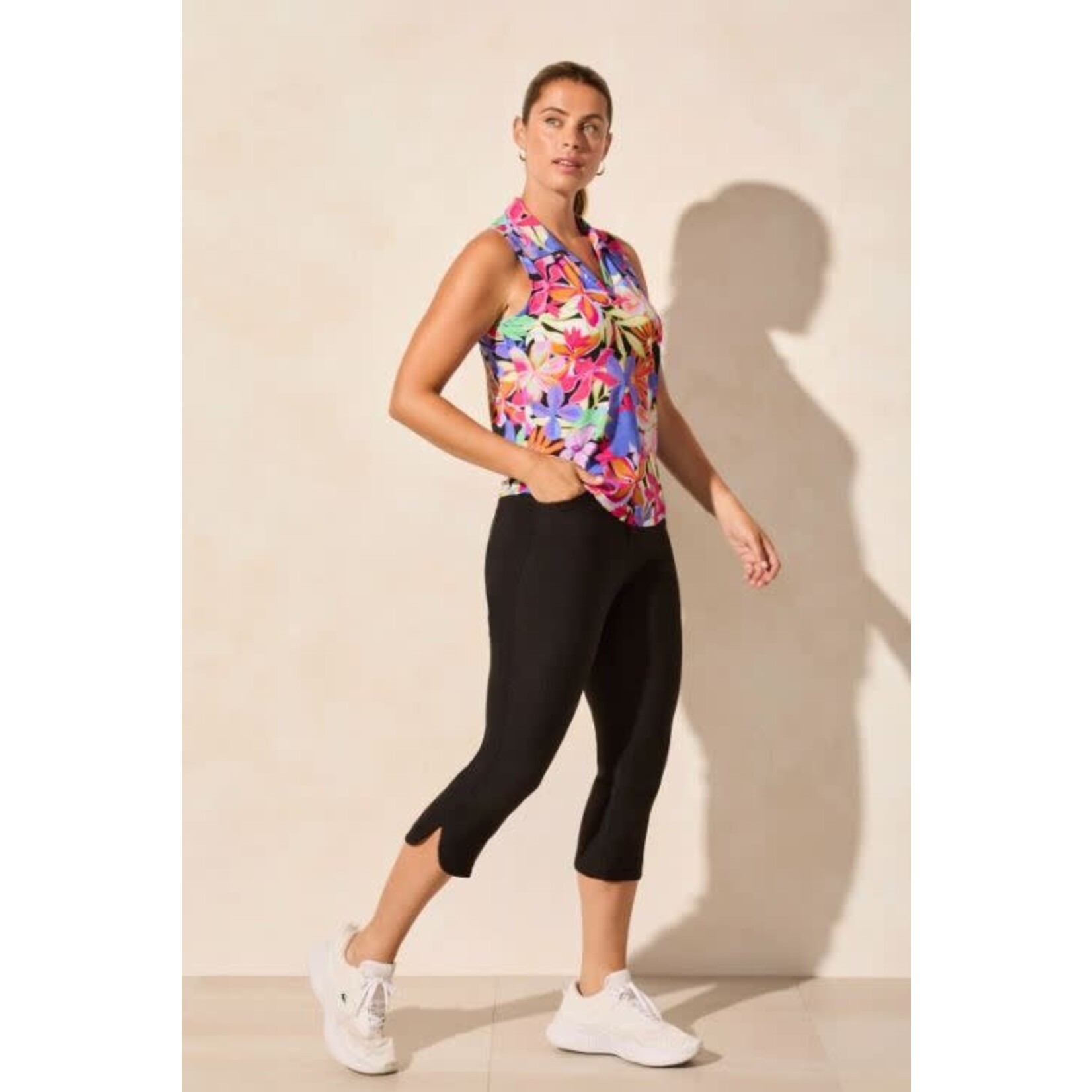 Tribal Sleeveless Polo Top