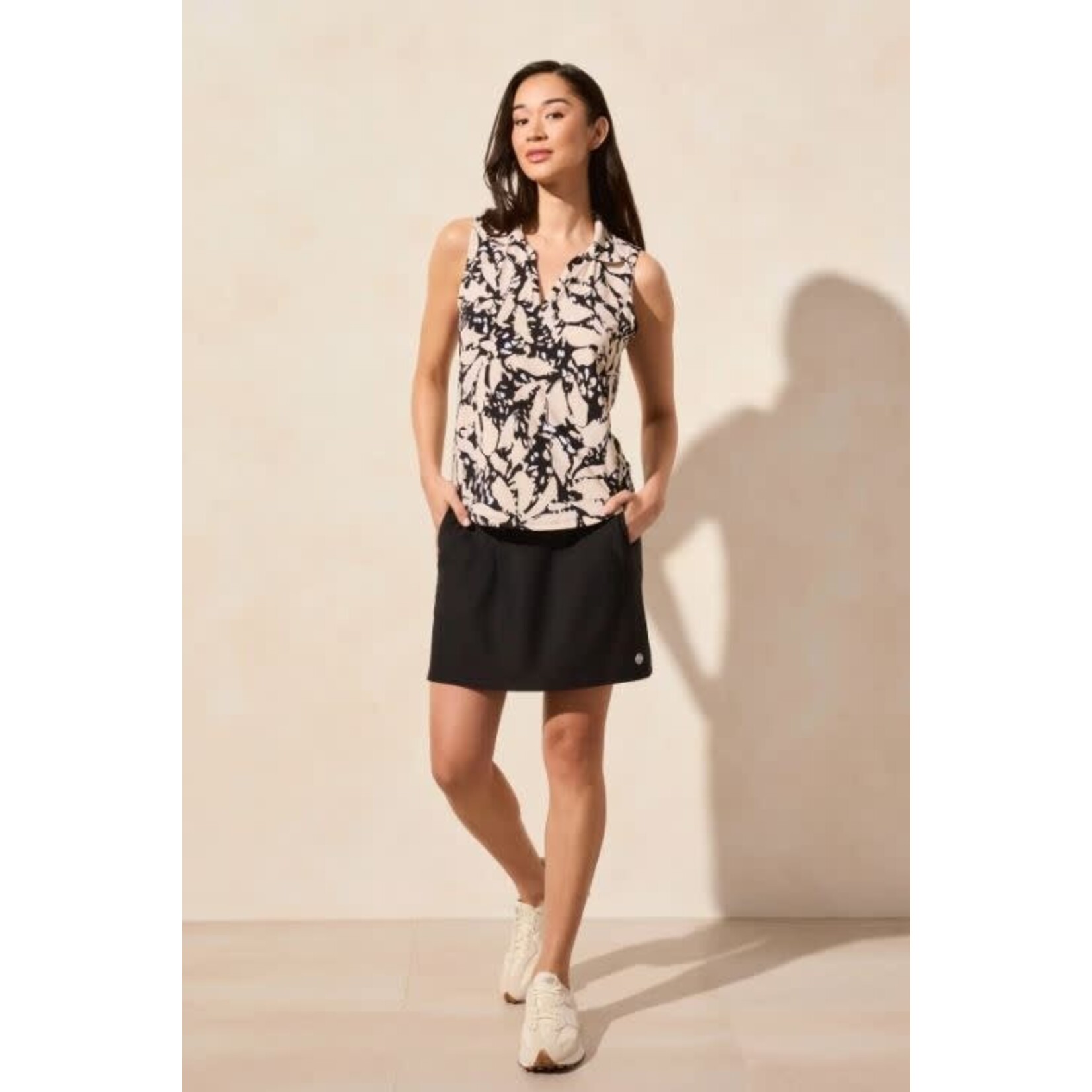 Tribal Sleeveless Polo Top