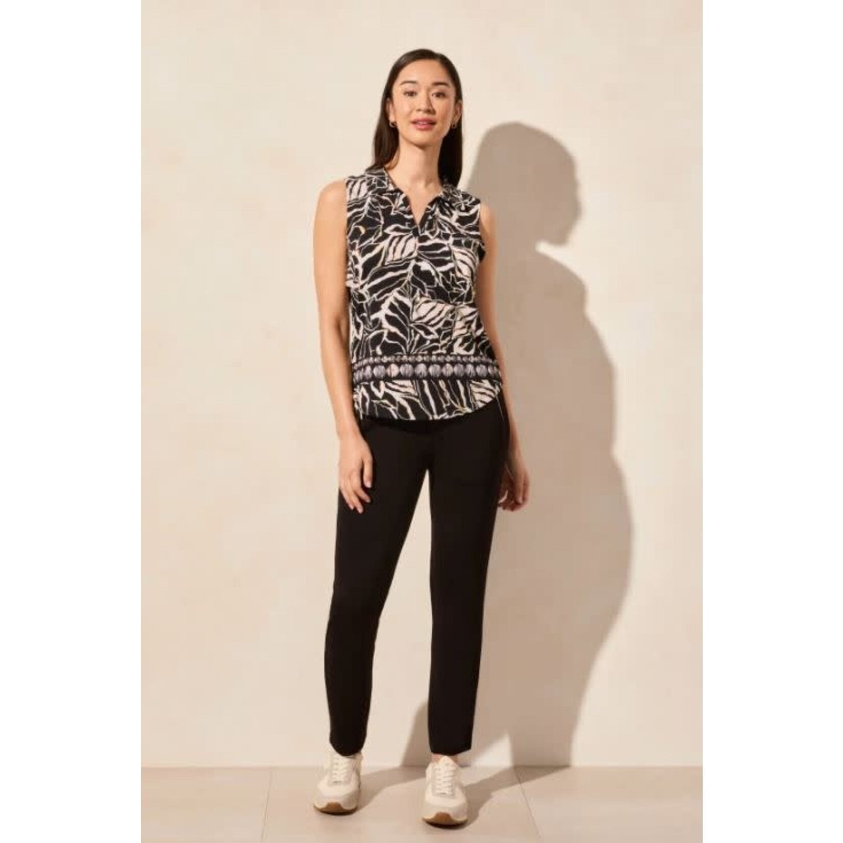 Tribal Sleeveless Polo Top