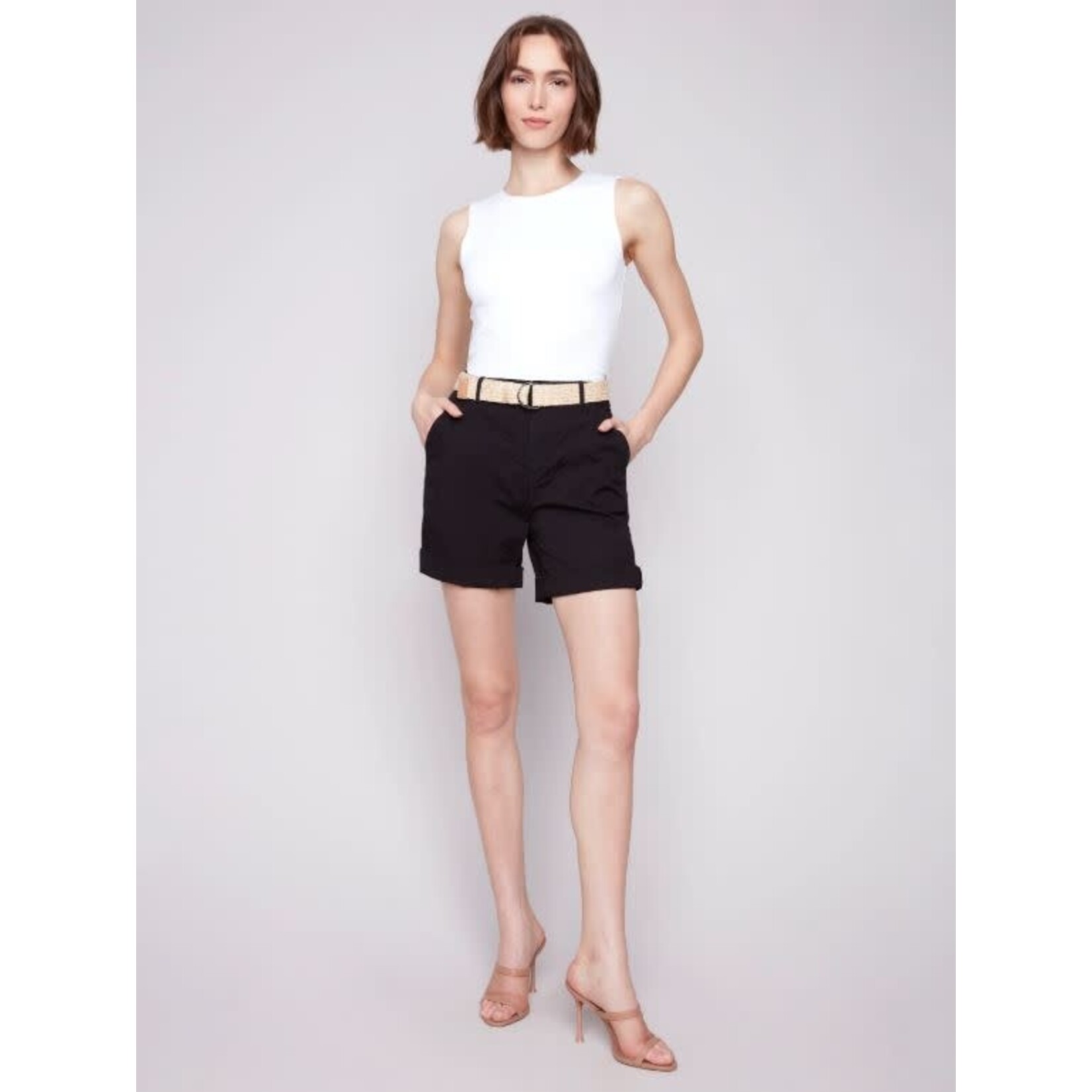 Charlie B Belted Roll Cuff Short