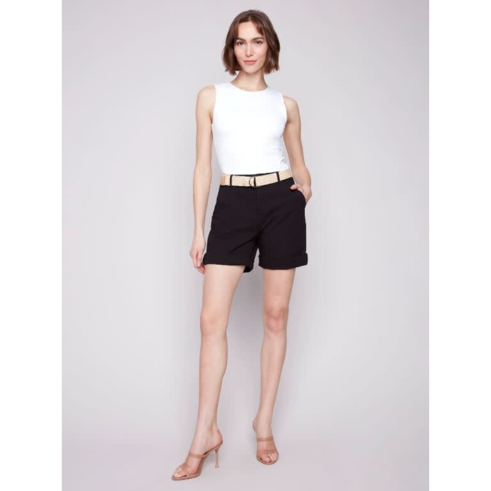 Charlie B Belted Roll Cuff Short