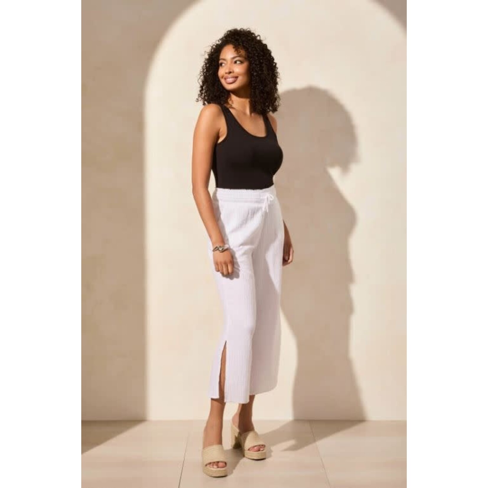 Tribal Wide Leg Pant With Slit