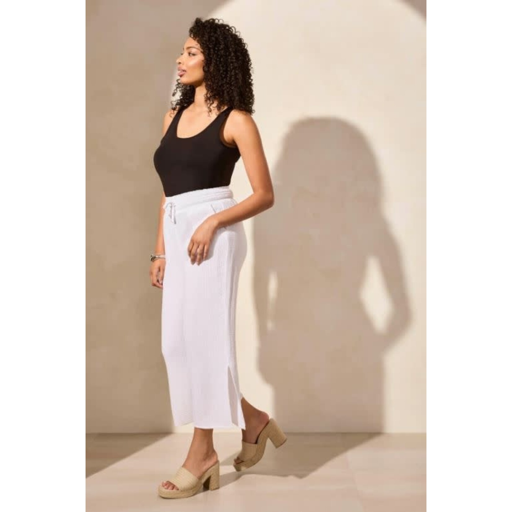Tribal Wide Leg Pant With Slit