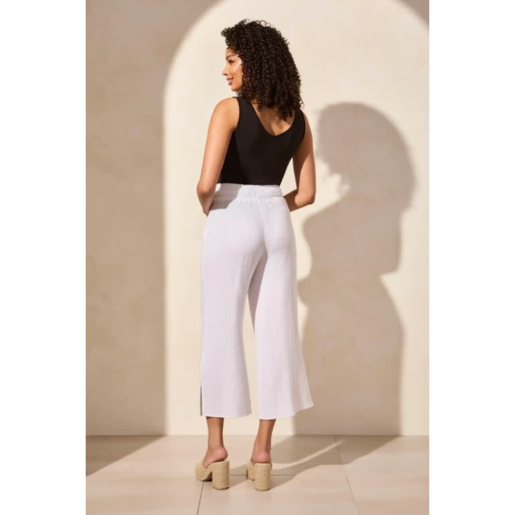 Tribal Wide Leg Pant With Slit