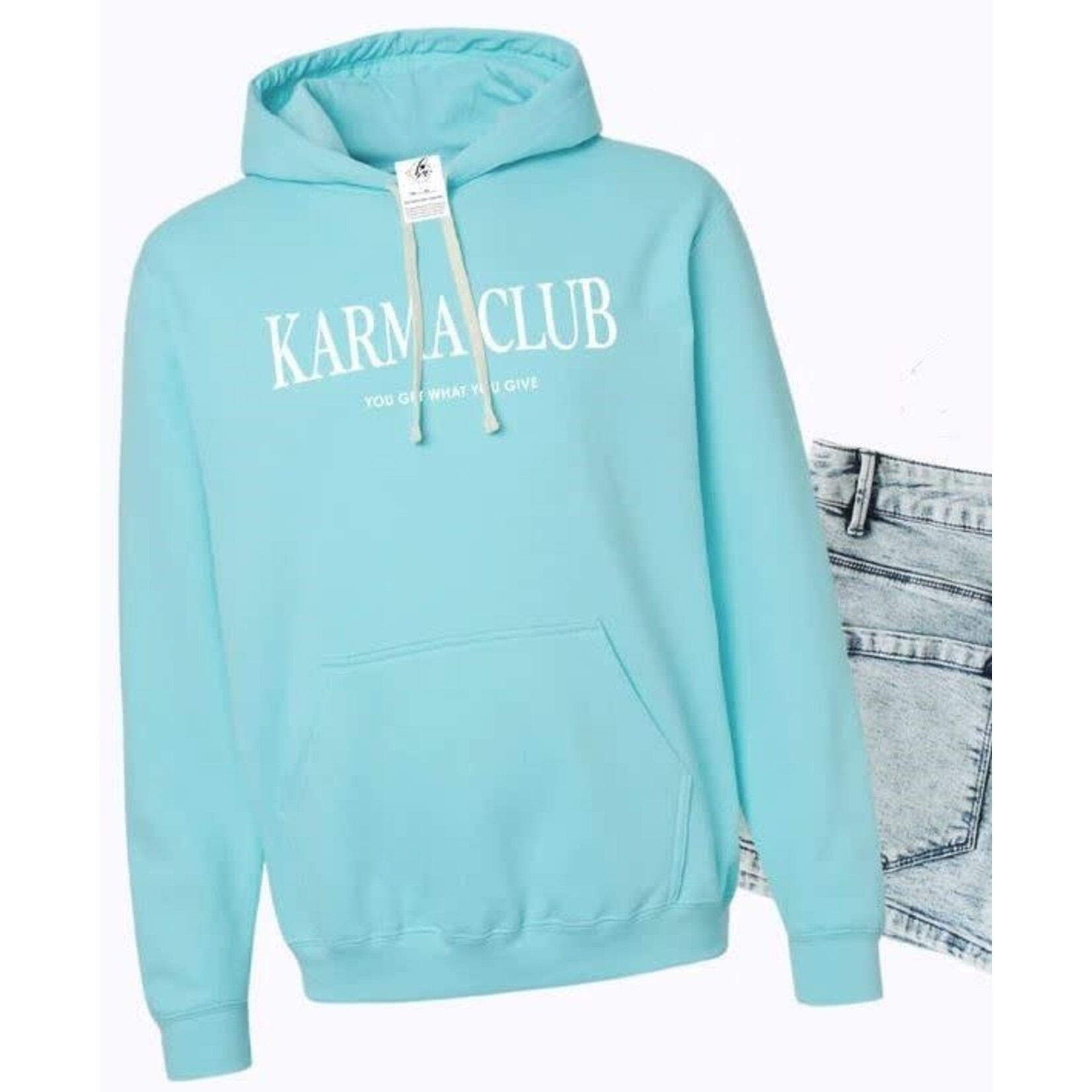 Blonde Ambition Karma Club Cozy Hoodie Mint