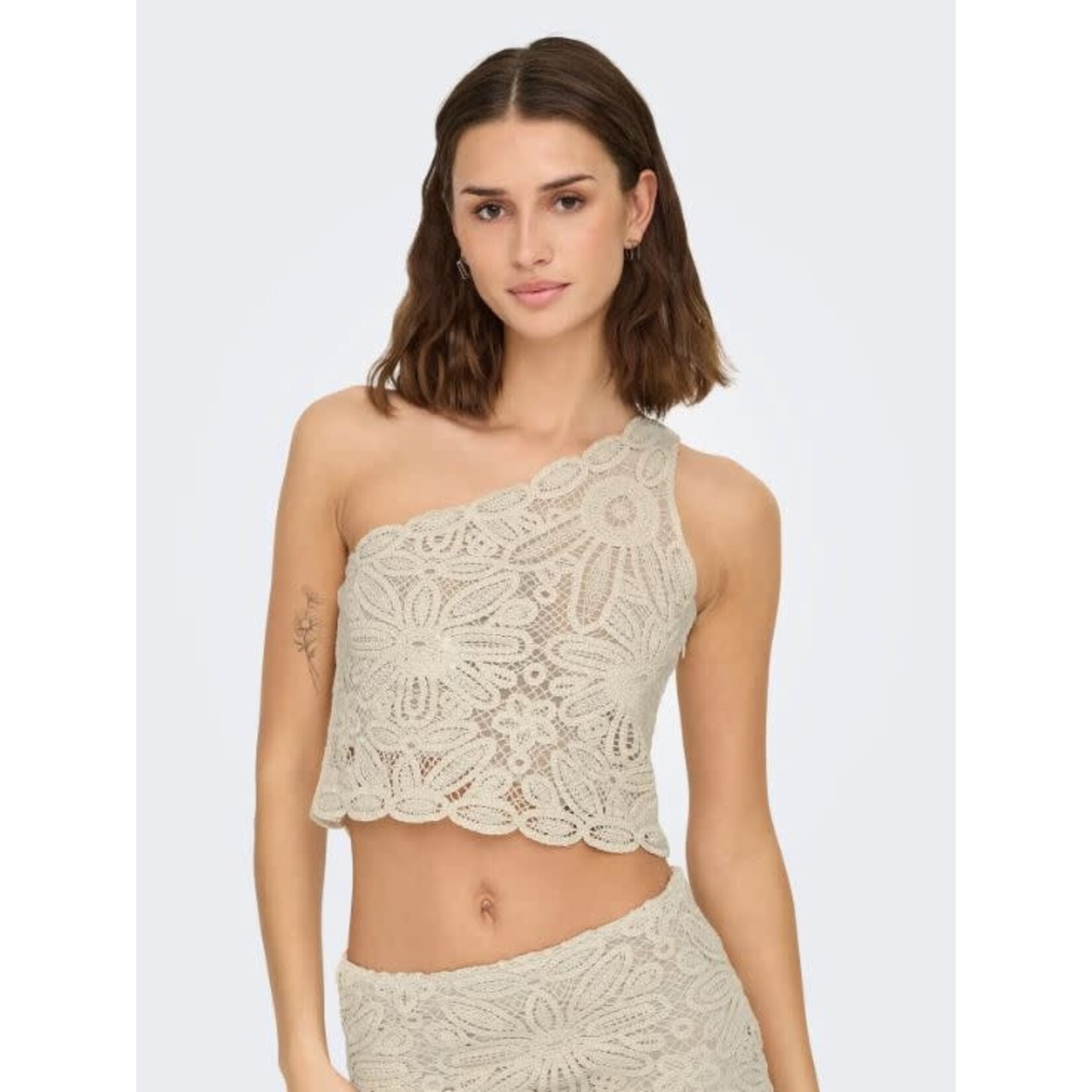 Only Alberte One Shoulder Crop Top