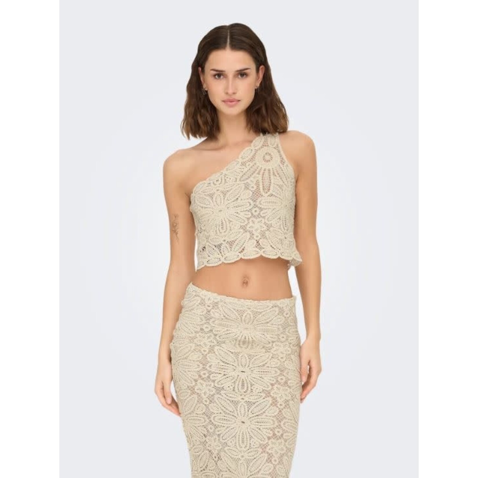 Only Alberte One Shoulder Crop Top