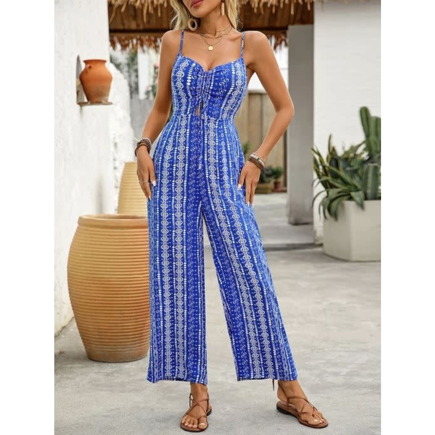 GGS Boho Keyhole Cutout Jumpsuit
