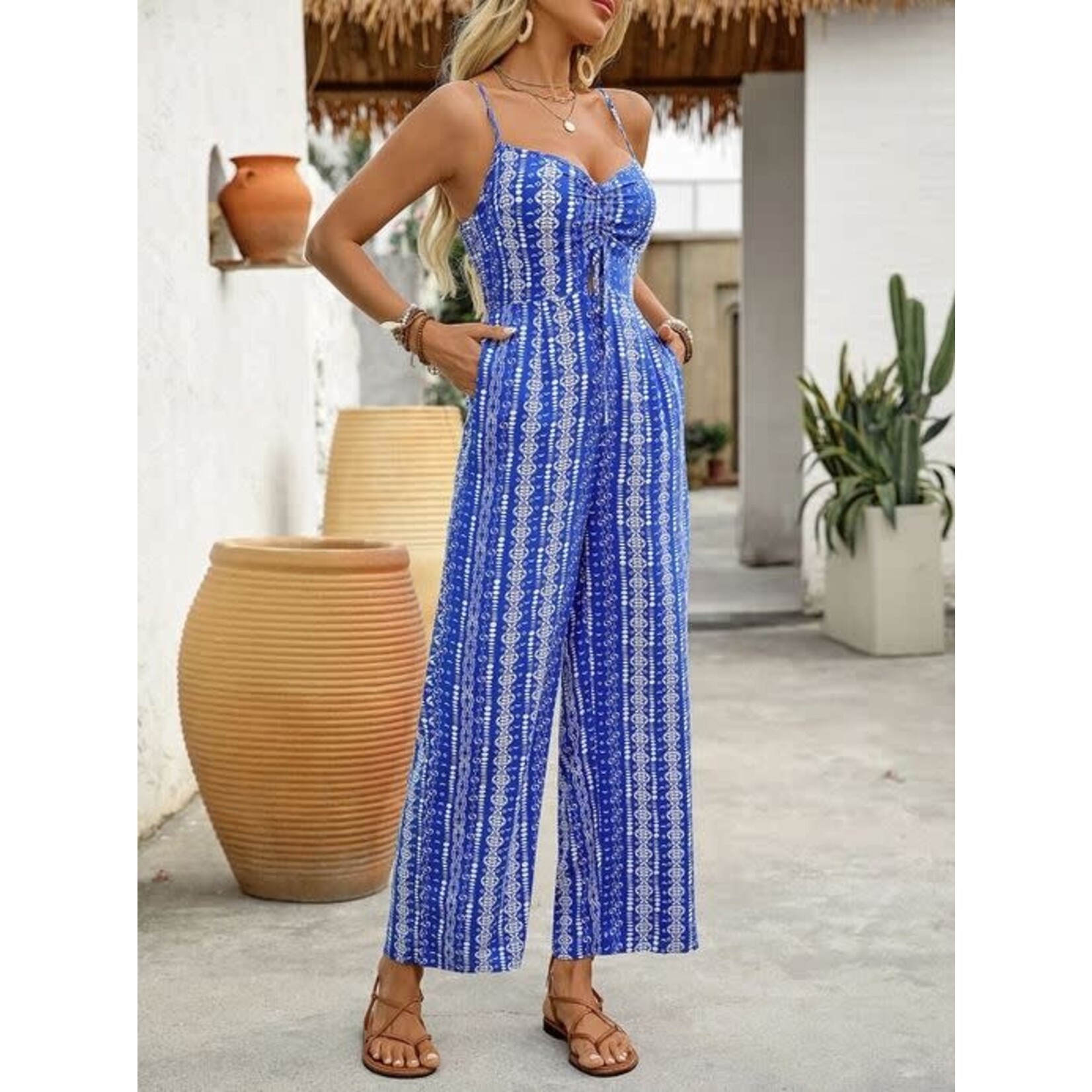 GGS Boho Keyhole Cutout Jumpsuit
