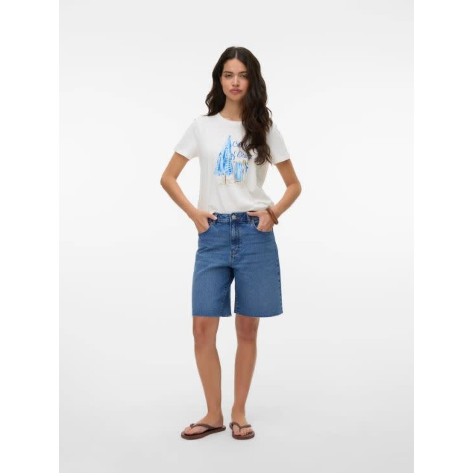 Vero Moda Cleo Long Denim Shorts
