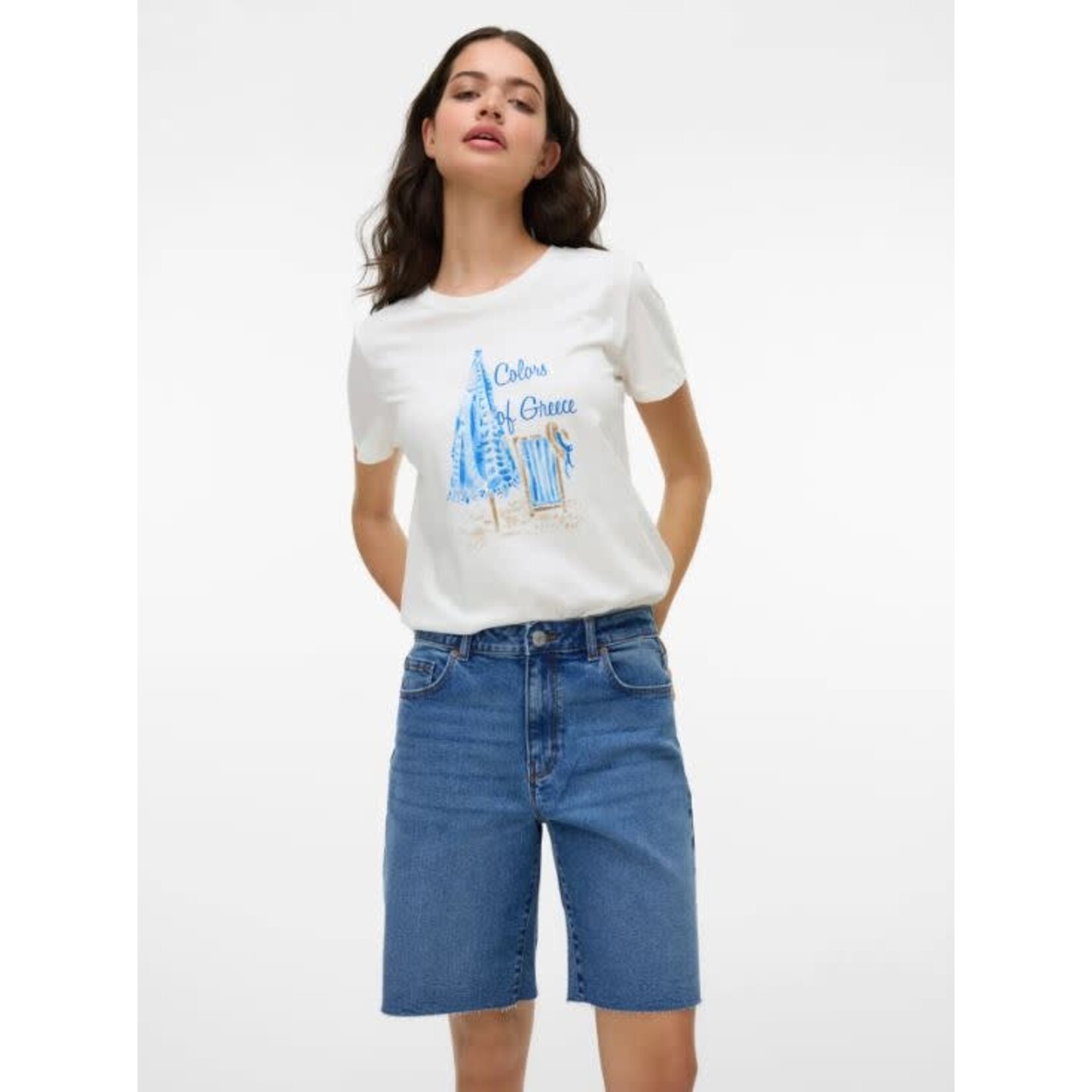 Vero Moda Cleo Long Denim Shorts