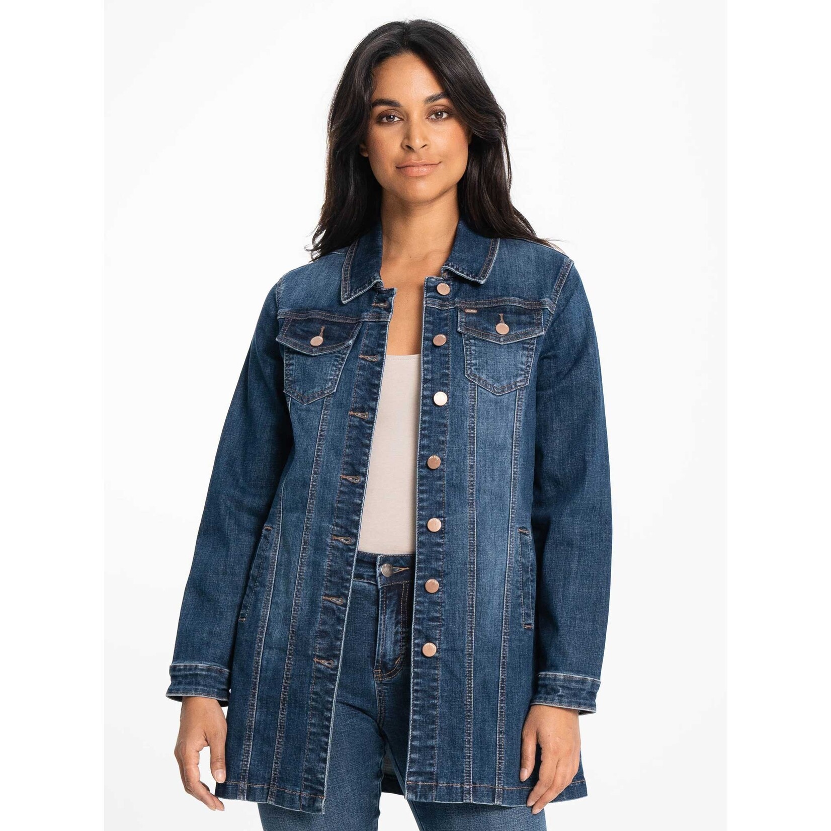 Lois Anna Long Jean Jacket