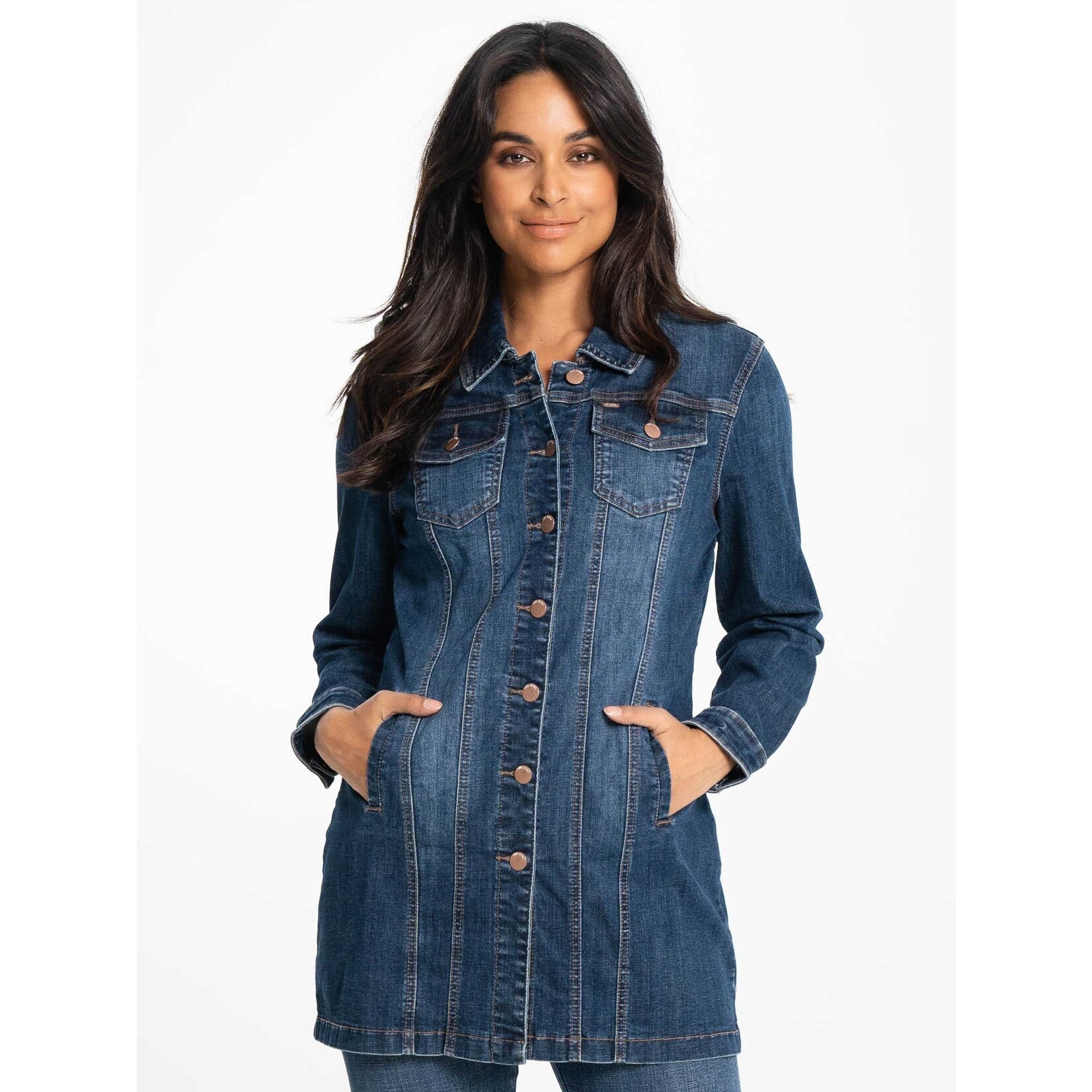 Lois Anna Long Jean Jacket