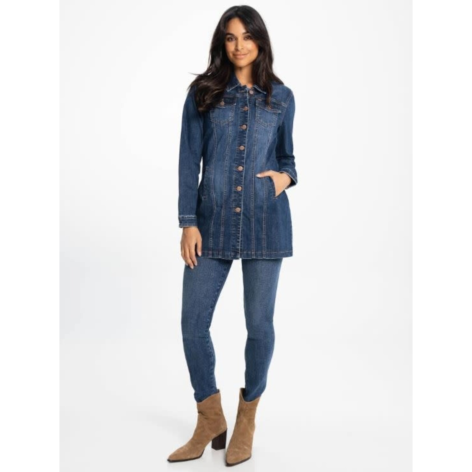 Lois Anna Long Jean Jacket