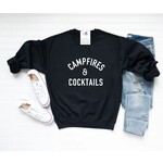 Blonde Ambition Campfires & Cocktails Cozy Crew Black