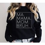 Rustic Girls Ma Mama Mom Crew Black