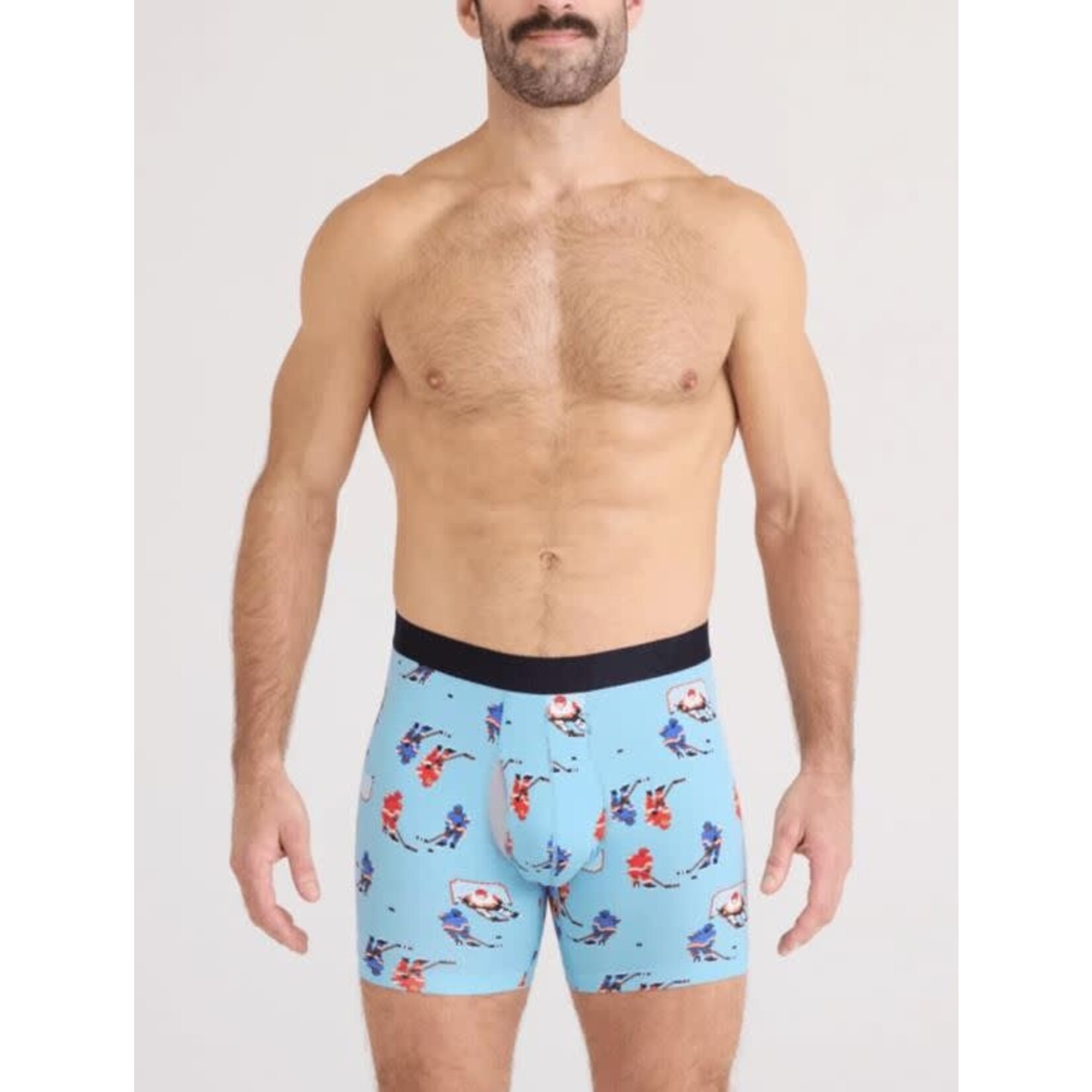 SAXX Droptemp Boxer Brief Action On Ice Blue Tide