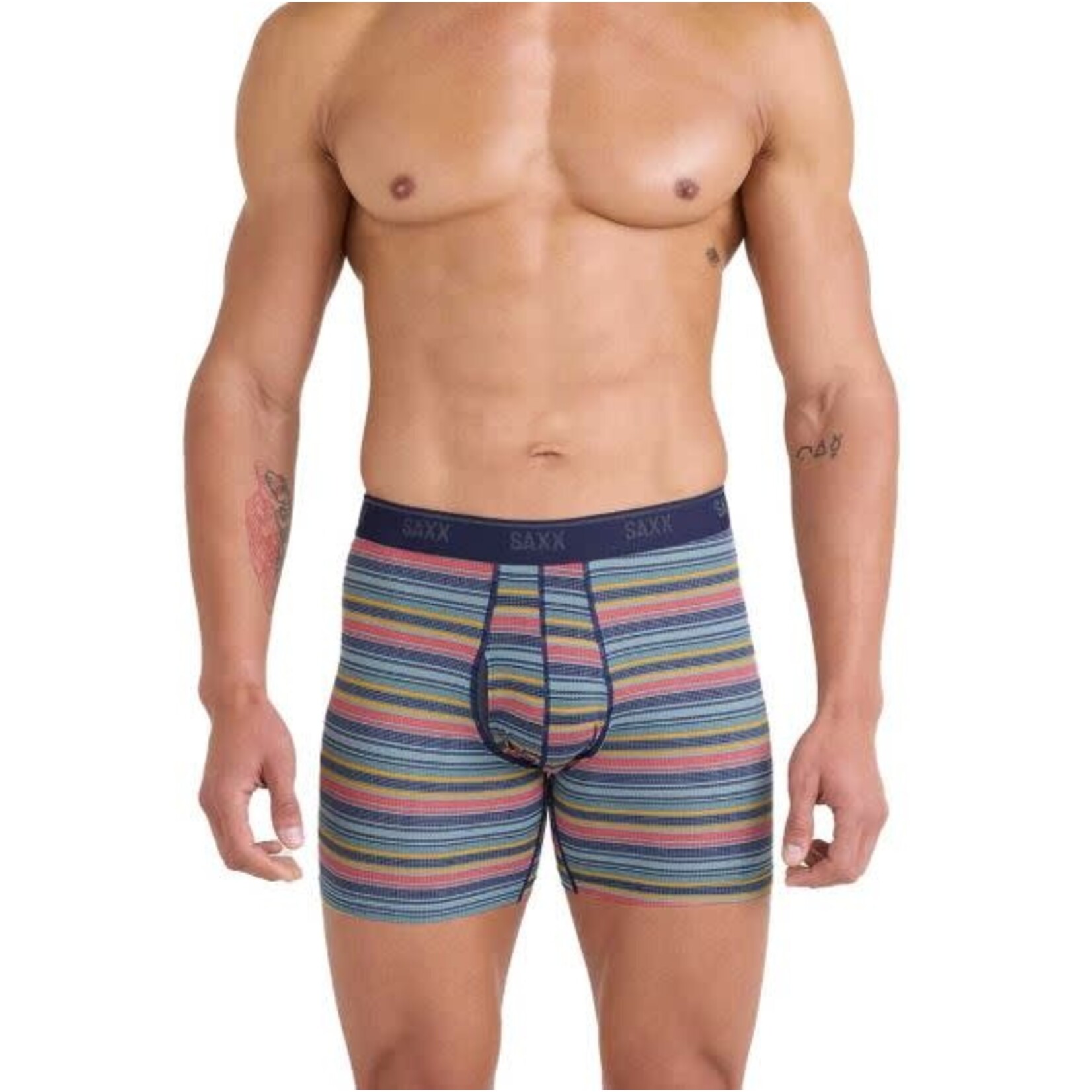 SAXX Quest 2 Pack Boxer Brief Harvest Stripe Maritime