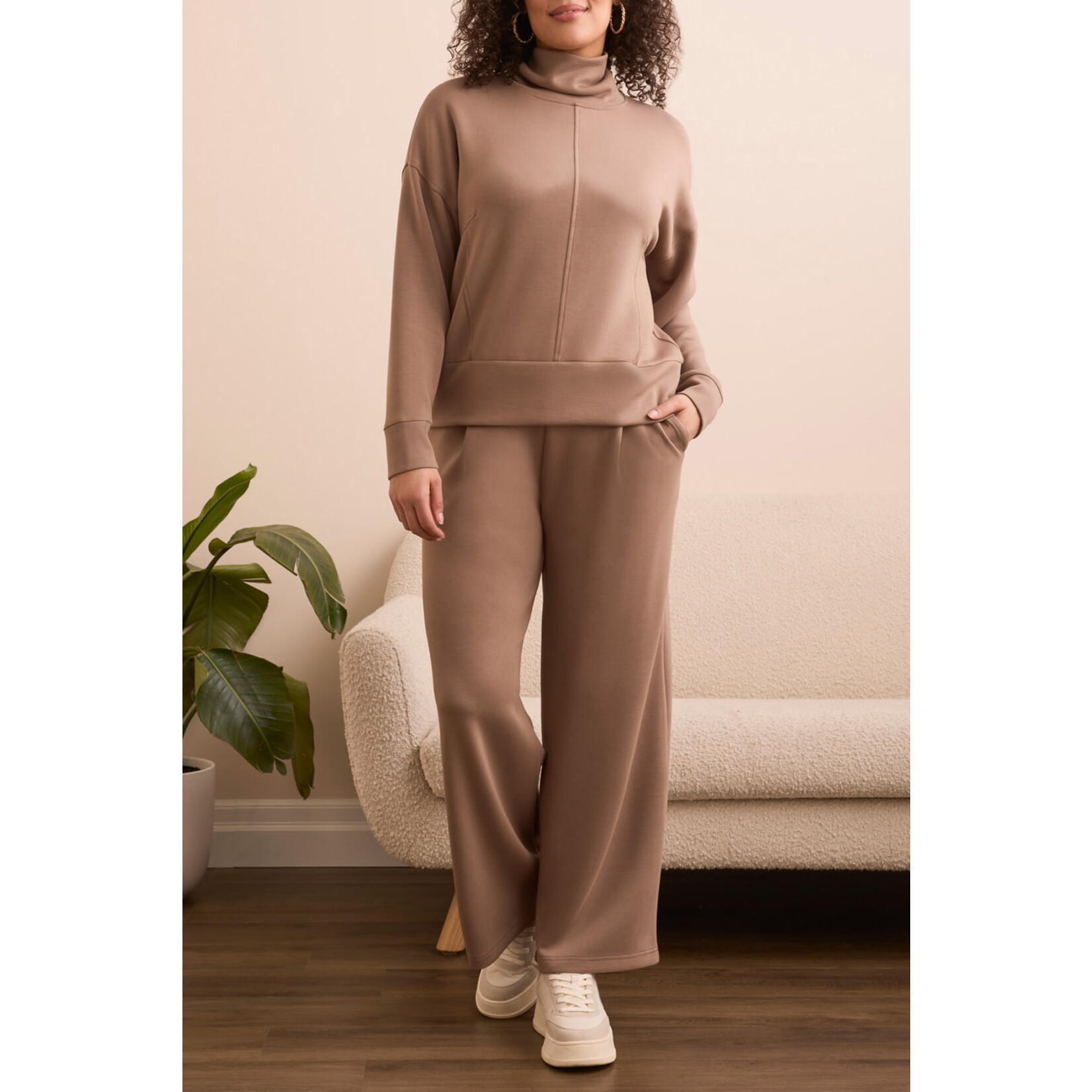 Tribal Long Sleeve Funnel Neck Sweater