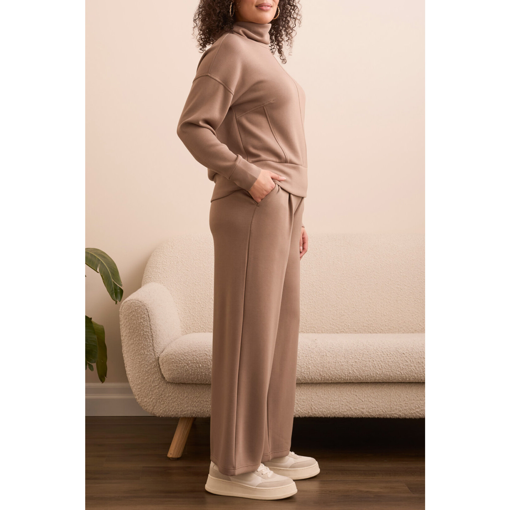 Tribal Long Sleeve Funnel Neck Sweater