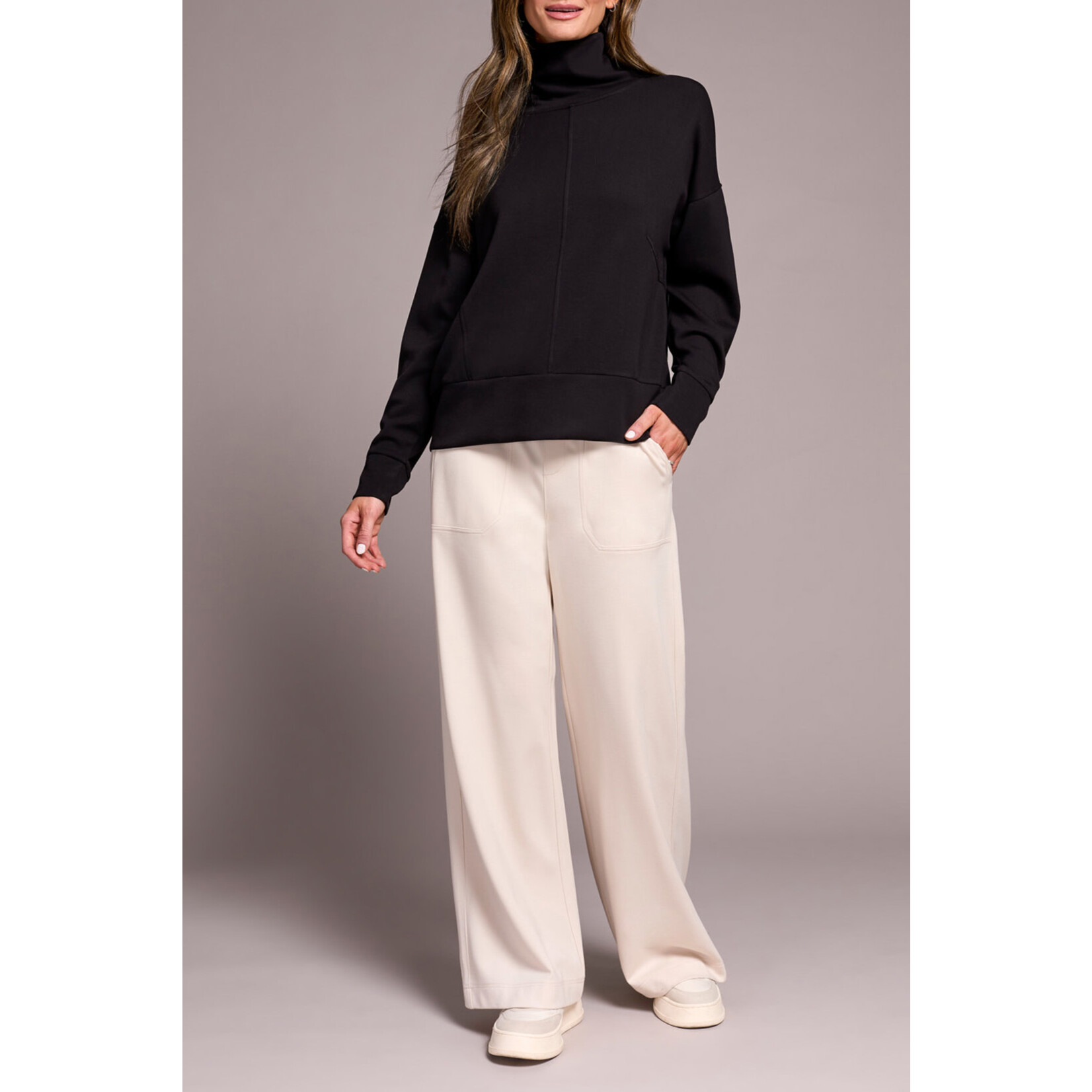 Tribal Long Sleeve Funnel Neck Sweater