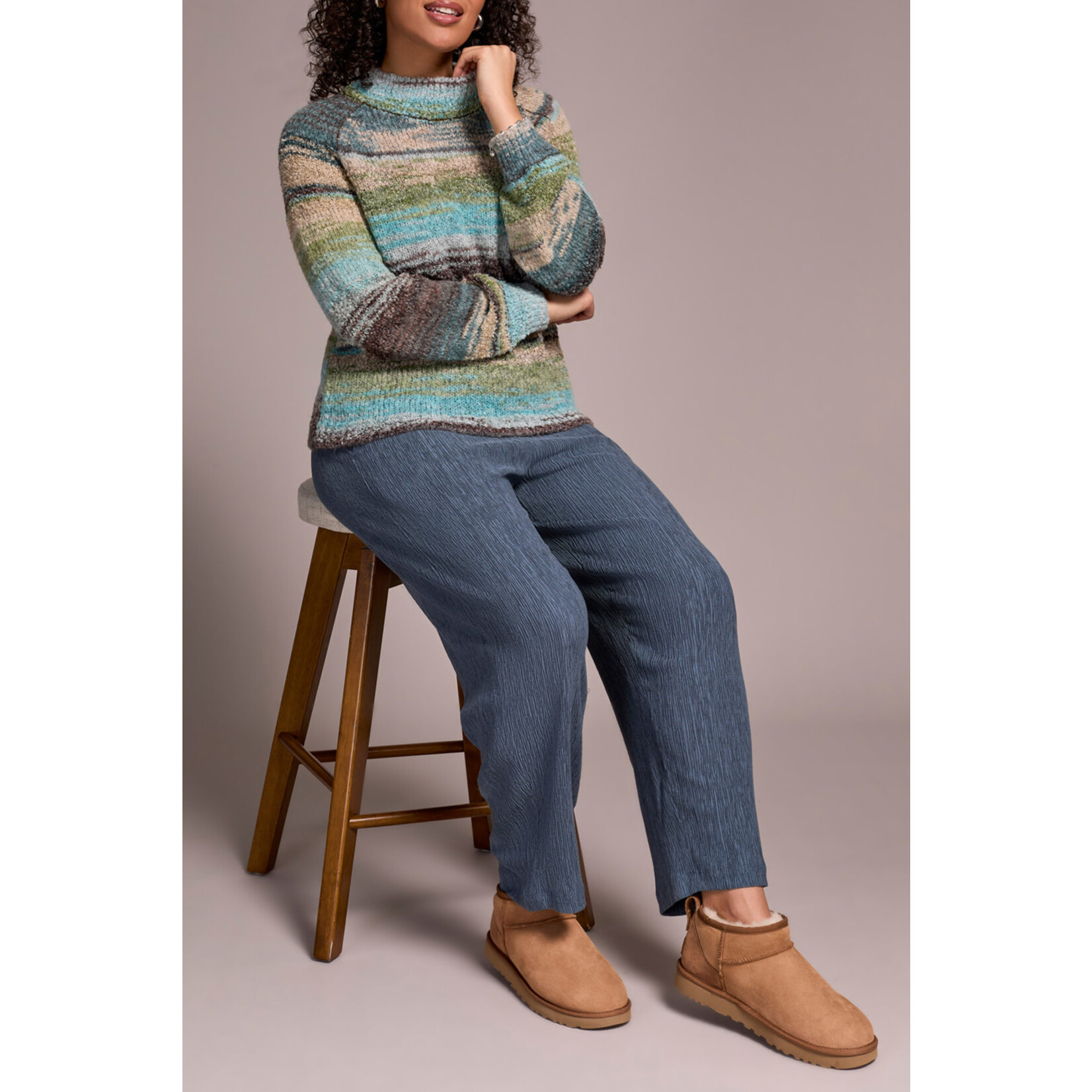 Tribal Mock Neck Sweater