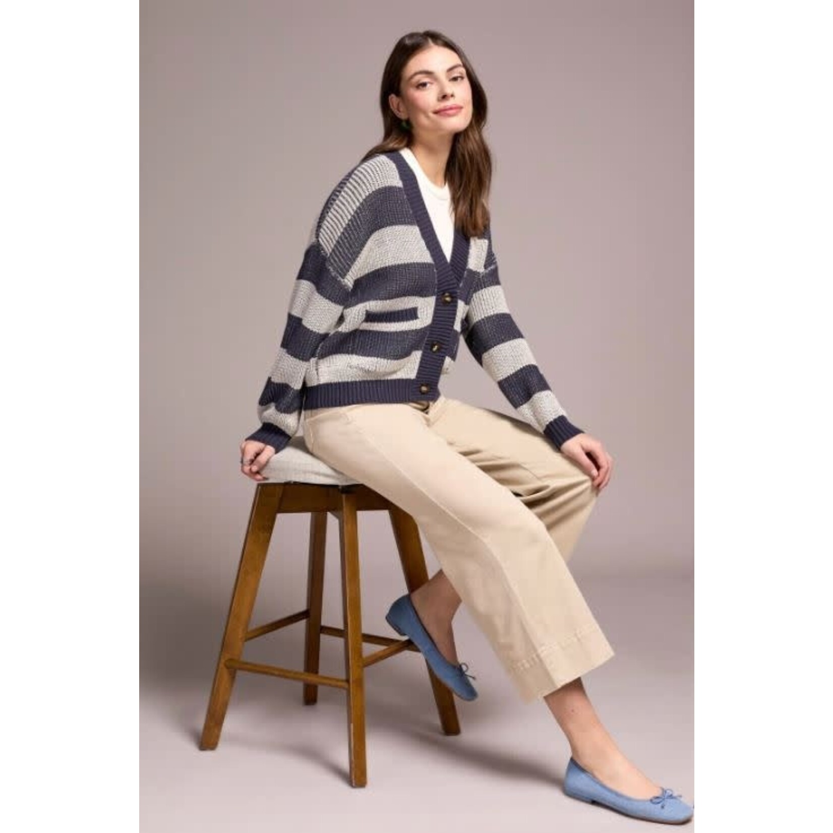 Tribal Button Front Cardigan Sweater