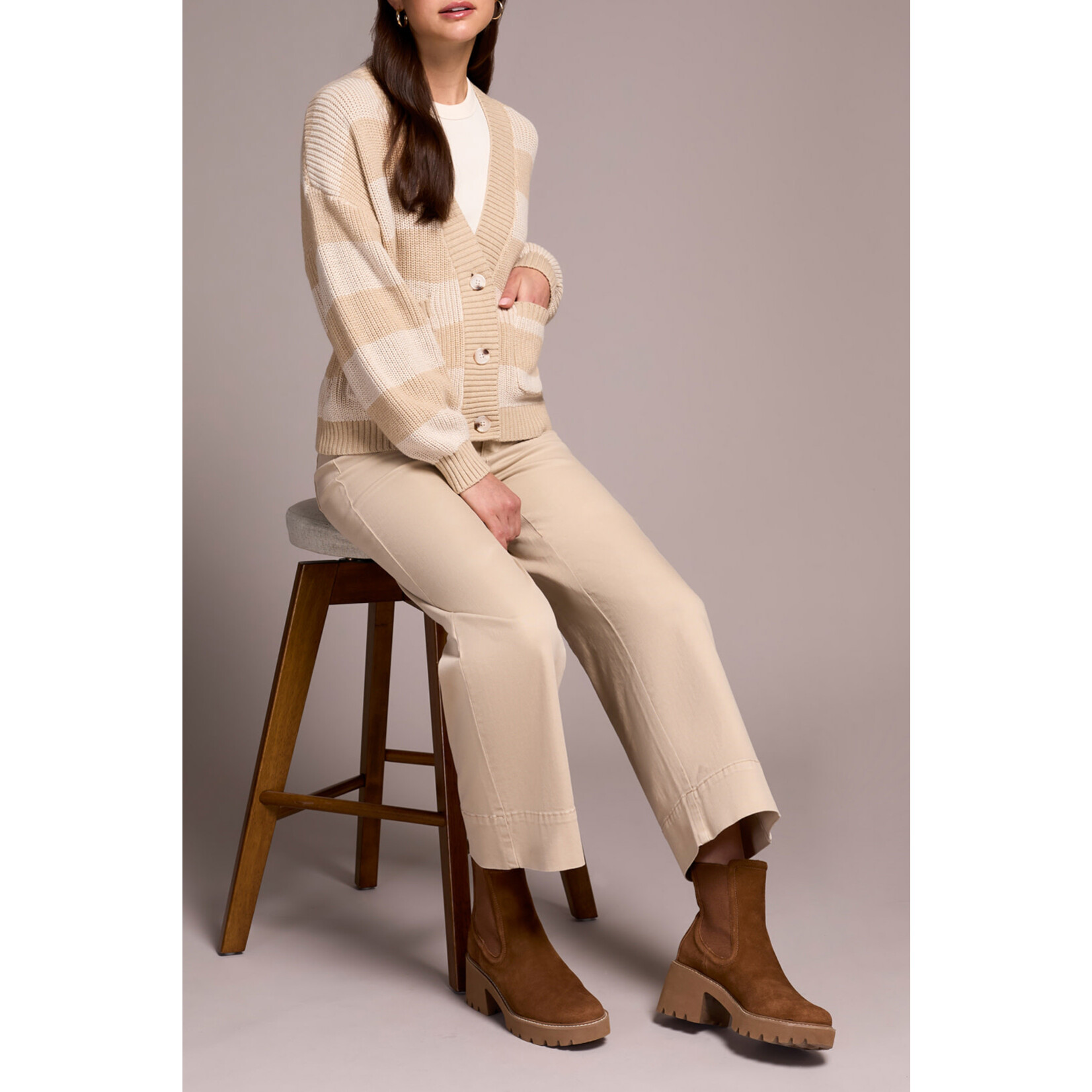 Tribal Button Front Cardigan Sweater