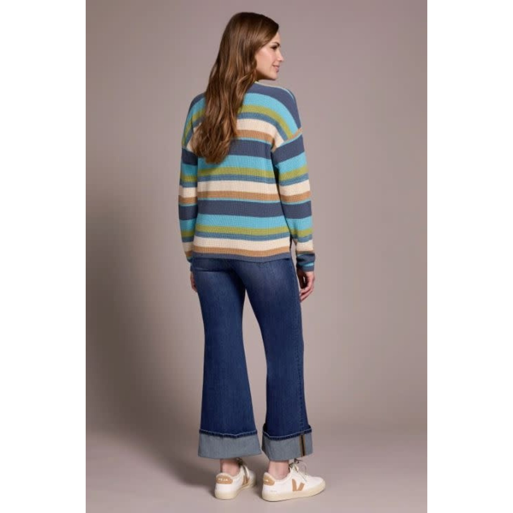 Tribal U-Neck Waffle Sweater