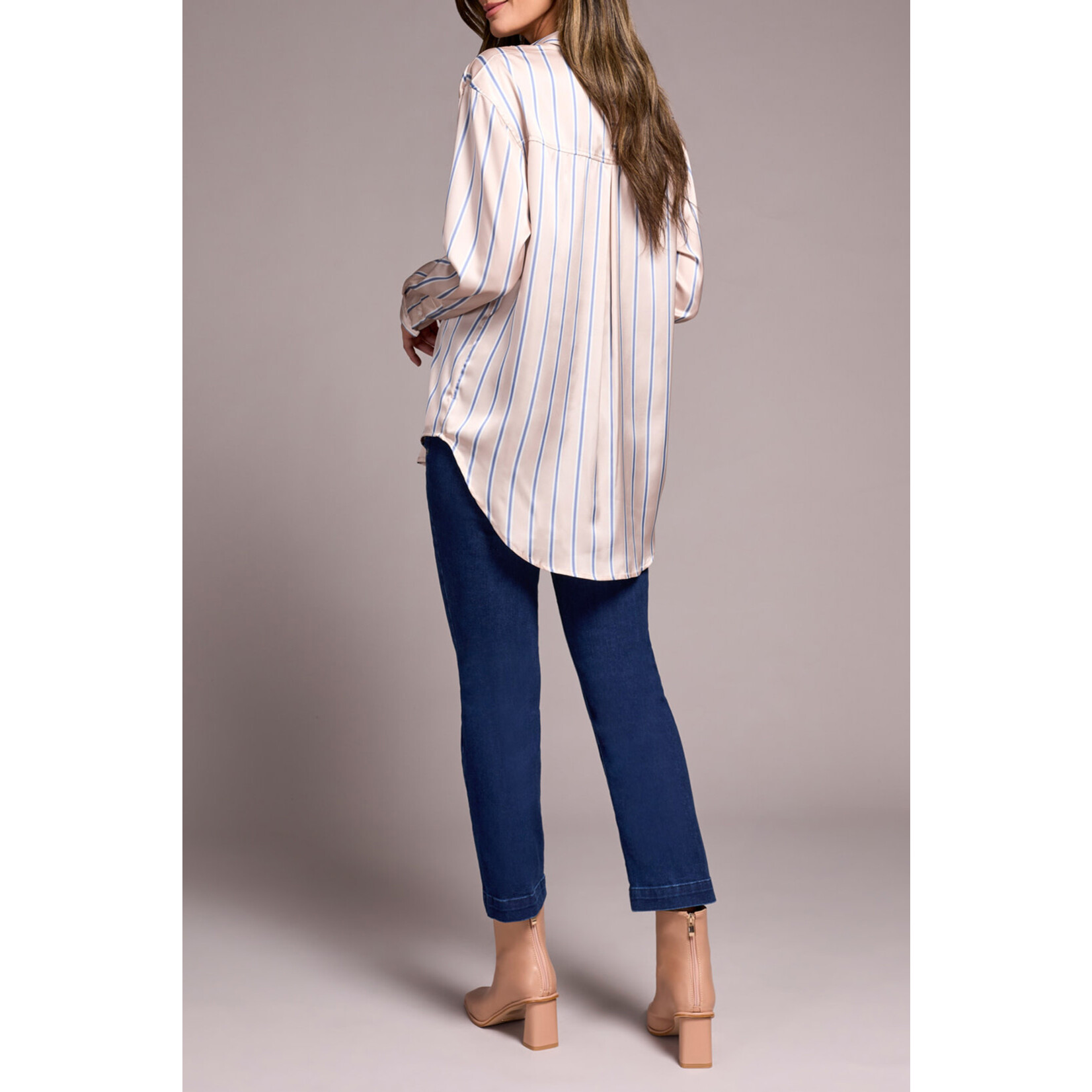 Tribal Shirttail Hem Blouse