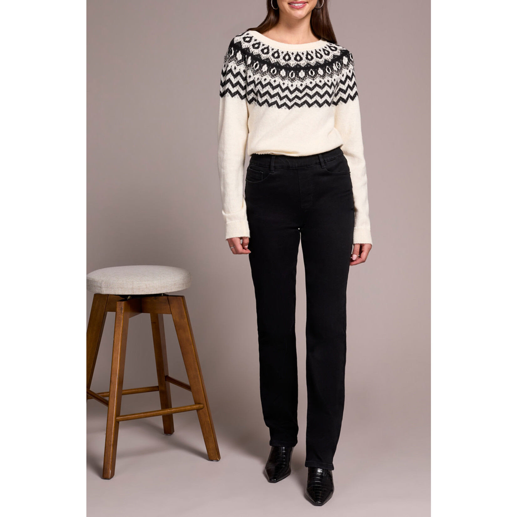 Tribal Sophia Pull On Straight Leg Jeans