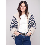 Charlie B Chevron Boucle Sherpa Trim Jacket